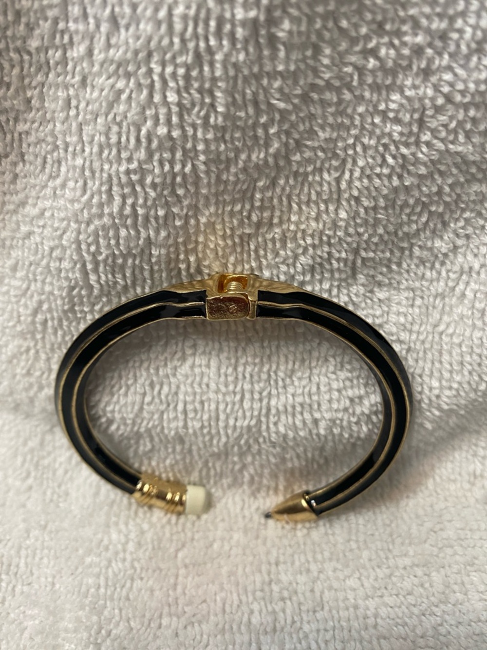 Gold & Black Pencil-Style Cuff Bracelet - Picture 3 of 3